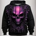 thumbnail image 2 of Hoodies for Men Casual Halloween Pullover Skeleton Print Long Sleeve Hooded Sweatshirt Loose Warm Comfortable Streetwear Mens Sweatshirts Pink M, 2 of 3