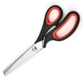 thumbnail image 1 of Tijeras para manualidades Borde decorativo, Tijeras con borde de corte dentado, Tijera de costura profesional para tela/cuero/artesanía de papel (rojo), 1 of 5