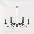 thumbnail image 4 of Chandelier 6 Light Black Iron Metal In Transitional Style 26 High By 22 Wide     -Traditional Installation Capital Lighting 437261Bi, 4 of 6