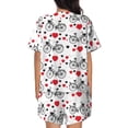 thumbnail image 4 of Womens Pajama Sets With Pocket, Bike Pattern hearts Lounge Sets Short Sleeve Sleepwear PJ Sets for Women, 4 of 6