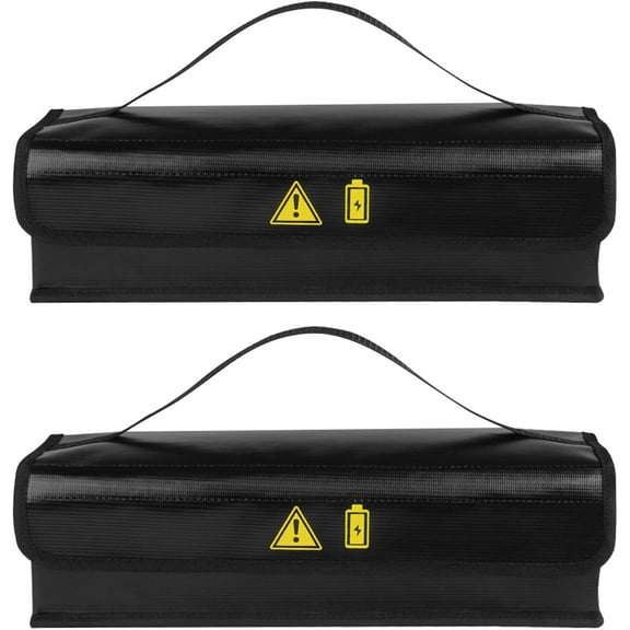 Fireproof Explosion-Proof Waterproof Ebike Battery Storage Bag - Safe Case for Lithium/Lipo Batteries (19.3 x 5.9 x 7 Inch)