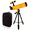 Yellow, variant on Telescope for Adults & Kids, 80mm Aperture 500mm Portable Refractor Telescope for Astronomy Beginners, with Tripod, Stickers, Smartphone Adapter, Backpack