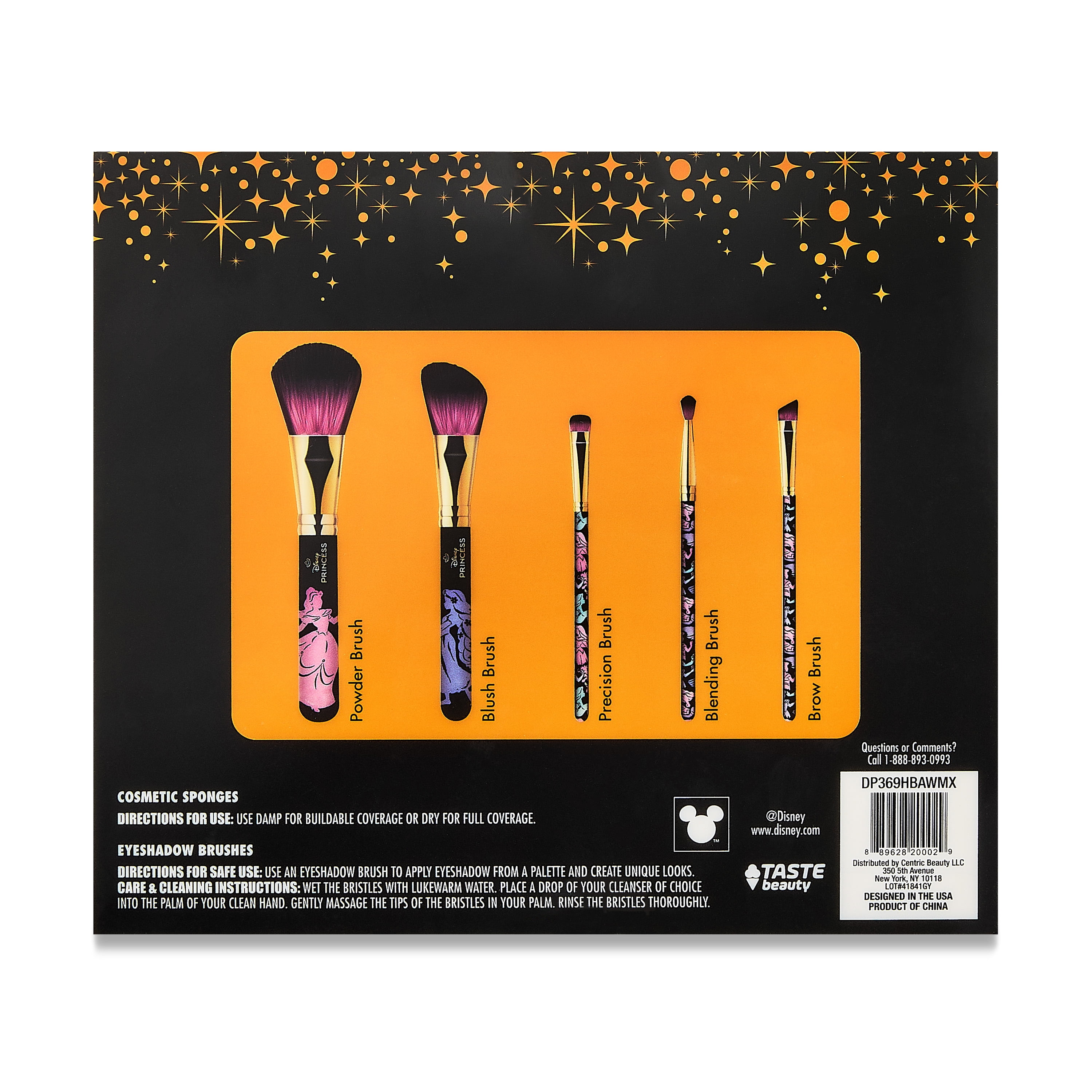 Disney Princess Blender & Brush Set, 8 Pieces