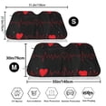 thumbnail image 3 of Uemuo Cardiogram and Heart Pattern Accordion Car Windshield Sun Shade, Foldable Reflective Sun Visor for Car, Reflector Windshield Sunshade-Small, 3 of 7
