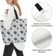 thumbnail image 3 of Bingfone Canvas Tote Bag for Women with Inner Pocket Aesthetic Cute Shopping Tote Bags Reusable Grocery Bags- Turtle, 3 of 8