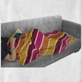 thumbnail image 6 of Geometric Soft Flannel Fleece Throw Blanket, Angled Diagonal Stripes with Retro Design Colorful Sixties Style Composition, Cozy Plush for Indoor and Outdoor Use, 70" x 90", Multicolor, by Ambesonne, 6 of 6