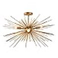 thumbnail image 3 of Decomust® 27" X 15" Inch Starburst Chandelier Astra Sputnik Light Satellite Ceiling Light Fixture, Flush Mount Light, Brass Copper Gold Color, 3 of 4