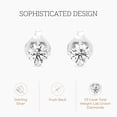 thumbnail image 6 of Gilded 1/3 CTW Lab-Grown Diamond Stud Earrings for Women & Men, Round Cut 925 Sterling Silver, Hypoallergenic Jewelry - SI1 Clarity F Color, 6 of 7