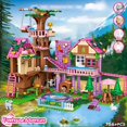 thumbnail image 2 of City Tree House Summer Villa Building Blocks Set, Garden Castle with Swimming Pool & Mini Figures, DIY Street View Model Toy, Birthday Holiday Gift for Kids, 2 of 7