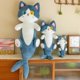 thumbnail image 2 of Cute Shark Cat Plush Pillow Long Cartoon Kitten Stuffed Animal Toys Kawaii Body Sleep Plush Toys Kids Gifts 19.6 in., 2 of 4
