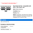 thumbnail image 2 of Rear Brake Pad Set - Compatible with 2015 - 2017 Ford F-150 2016, 2 of 2