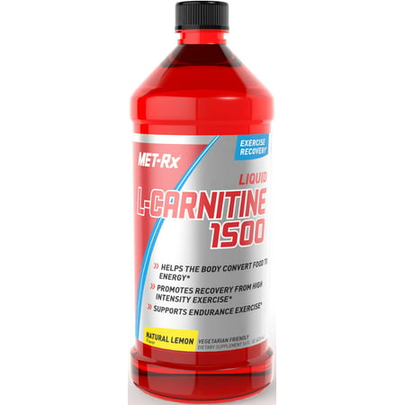 MET-Rx Liquid L-Carnitine 1500, Lemon, 16 Fl Oz (Best Pre Workout Fat Burner)