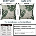 thumbnail image 4 of Tropical Pillow Covers 18x18 Set of 2 Green Leaves Monstera Leaf Decorative Throw Pillows Summer Hawaii Style Outdoor Pillowcases Linen Cushion Case Decor for Home Couch Sofa Bed, 4 of 6