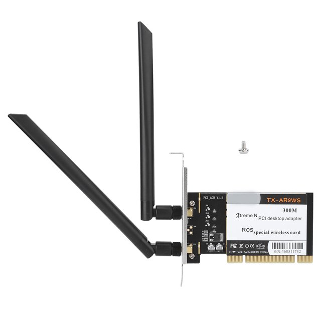 Tarjeta de red inalámbrica AR9220 300M PCI para computadora de escritorio Adaptador WiFi de banda dual de 2,4/5 GHz