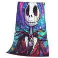 thumbnail image 3 of The Nightmare Before Noël Couverture Jetée Multi-Tailles super Douce surface Verticale Tissu Couverture, Confortable et Chaude, Adaptée pour Lit Canapé camping Voyage, Toutes Saisons, Légère et Compacte 60"x50 Pouces, 3 of 8