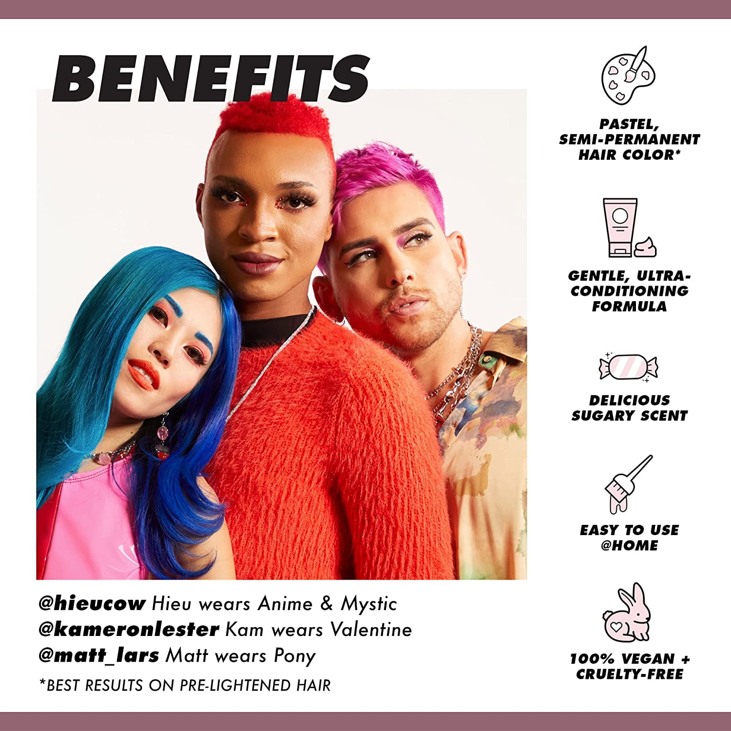 Lime Crime Unicorn Hair, Semi-Permanent Hair Color, Vegan, Light Coverage, Sext, Unisex, 6.76 fl oz