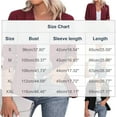 thumbnail image 2 of JGGSPWM Women's Casual Blazer Jacket Stretchy 3/4 Ruched Sleeve Slim Fit Lapel Button Down Jackets Work Holiday Blazer Outerwear Red M, 2 of 8