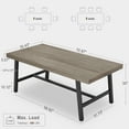 thumbnail image 2 of 71 Inch Dining Table for 6 8 10 People, Modern Farmhouse Rectangular Kitchen Table, Long Dining Room Tables with Adjustable Feet for Kitchen Dining Room Living Room, 2 of 11