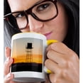 thumbnail image 2 of 3drose, California. San Joaquin River Basin, Water Tower Against Sunset, 11oz Two-tone Yellow Mug, 2 of 6