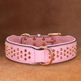 thumbnail image 3 of Didog Wide Leather Studded Dog Collar Heavy Duty Rivets Adjustable for Medium Large Dogs, 3 of 5