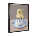 thumbnail image 3 of Stupell Industries Baby Chick Ornate Teacup Mug Painting Jet Black Floating Framed Canvas Print Wall Art, Design by Kamdon Kreations, 3 of 6
