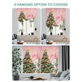 thumbnail image 4 of Snowman Christmas Tie Up Curtains for Windows 63 Inch Length Balloon Curtains Kitchen Adjustable Balloon Window Shade Green Xmas Tree Ball Snowflake Winter Tie Up Bathroom Curtain Window 46"x63", 4 of 6