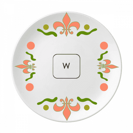 

Keyboard Symbol W Art Deco Fashion Flower Ceramics Plate Tableware Dinner Dish