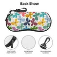 thumbnail image 3 of Xecao Colorful Butterflies for Eyeglass Case Soft Shell, Portable Sunglass Case, Fashionable Eyeglass Case with Zipper, Lightweight, 3 of 6