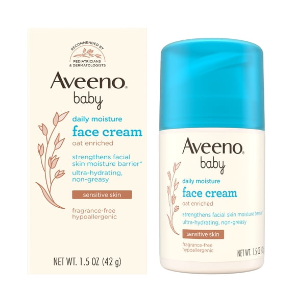Aveeno Baby Daily Moisture Face Cream for Sensitive Skin, 1.5 oz