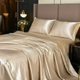 thumbnail image 5 of NTBED Satin Sheets King Champagne Luxury Silky Bed Sheets 1800 Microfiber Sheet Set 4 Pcs, 5 of 5