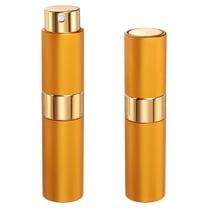 2 Pack Perfume Spray Bottle, 8ml/0.27oz Travel Atomizer Fine Mist, Gold