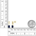 thumbnail image 6 of Gem Stone King 10K Yellow Gold Blue Sapphire Dangle Earrings for Women | 3.12 Cttw | Gemstone September Birthstone | Emerald Cut 7X5MM, 6 of 6