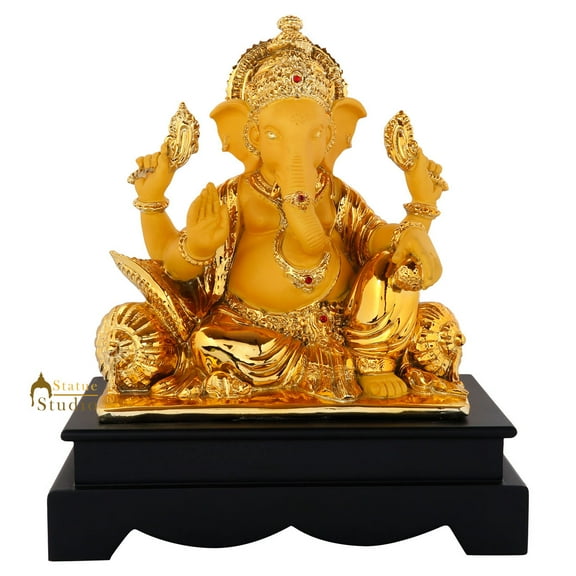 StatueStudio Ganesha Statue Temple Decor Lord Ganesh Murti Religious Showpiece Ganpati Idol Gift Item for Gift item for Diwali Pooja, Mandir, Home Decor and Office Table (11.5 X 6.5 X 14 Inch)