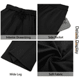 thumbnail image 6 of Sundazz Wide leg Sweatpants Women Baggy Sweat Pants Drawstring Casual Workout Pants with Pockets,Black,S, 6 of 8