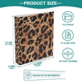 thumbnail image 3 of FORMRS 3 Ring Binder 1.5 inch with Pockets Set of 2 Clip Board 200 Sheets Capacity, Leopard Pattern, 3 of 8