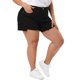 thumbnail image 1 of Women's Plus Size Jean Short Raw Hem Slash Pocket Denim Shorts Black 4X, 1 of 7