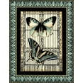 thumbnail image 2 of Vision Studio 15x18 Black Ornate Wood Framed with Double Matting Museum Art Print Titled - Small Butterfly Fancy I, 2 of 4