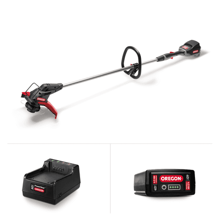Oregon 40V Max ST275 Cordless String Trimmer/Edger, 4.0 Ah Battery and C650 Charger