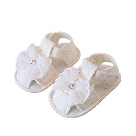 Awevudst Baby Girls Princess Sandals Embroidery Bow Walking Flat Shoes