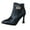 Black, variant on Women's Retro Stiletto Ankle Boots Kitten Heel Pointed Toe Booties with Side Zipper
