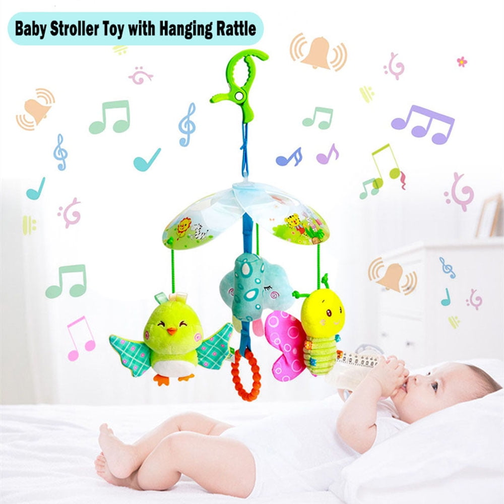 Cute animal Baby wrist band sensory education toy Pram/buggy toy 