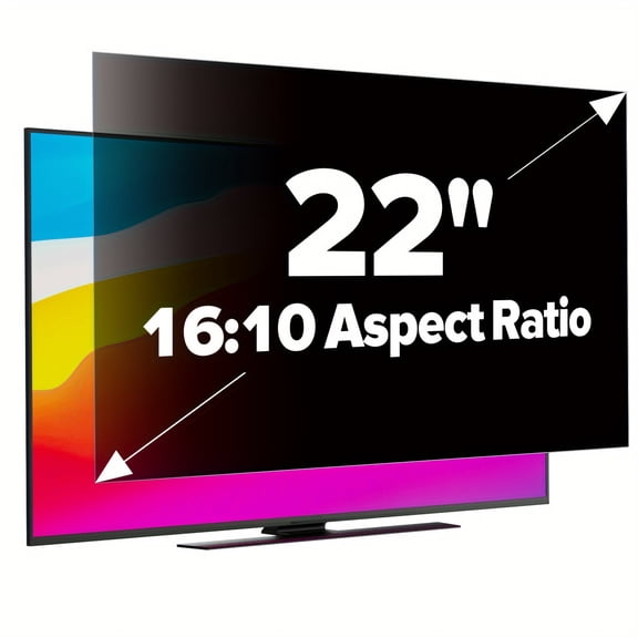 GUDTEKE 22" Privacy Screen Shield for 16:10 Monitor, Anti-Glare Blue Light Filter, Reusable & Removable