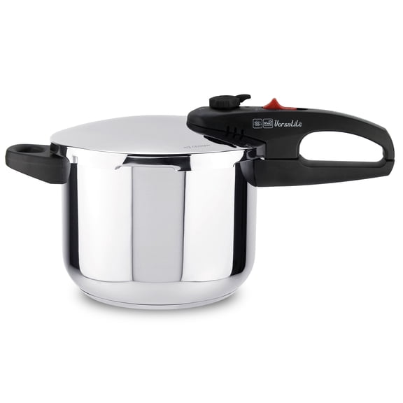 Magefesa Versatile 6.3 Qt Stainless Steel Pressure Cooker, 5 Safety Systems