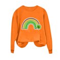 thumbnail image 3 of Funny St Patricks Day Shirt Women Four Leaf Clover Rainbow Graphic Sweatshirt Crewneck Long Sleeve Pullover Tops St Patrick Day Shirts Women, 3 of 7