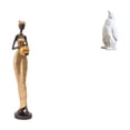 thumbnail image 1 of Figura de pingüino , escultura de dama, obra de arte, decoración del hogar, estatua de animal tribal novedosa, artesanía coleccionable, adorno, 1 of 8