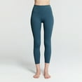 thumbnail image 4 of Womens Leggings Soild High Waisted Leggings Running Pilates Workout Soft Blue Pants Sizes XL, 4 of 6