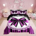 thumbnail image 1 of Erosebridal Purple Bow Tie Comforter Sets Twin Size, Abstract Geomrtry Comforters & Duvets, Princess Style Decor, Reversible, 1 of 7