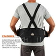 thumbnail image 5 of Ergodyne ProFlex® 1600 Standard Elastic Back Support Brace, Black, XS, 5 of 6
