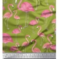 thumbnail image 1 of Soimoi Poly Georgette Fabric Flamingo Bird Print Fabric by the Yard 52 Inch Wide, 1 of 3