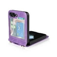 thumbnail image 2 of Wallet Case for Samsung Galaxy Z Flip 6, Pretty Card Package Cover Luxury PU Leather + Hard PC Bumper Ultra-thin Protective with Long Shoulder Strap for Samsung Galaxy Z Flip 6 5G, Purple, 2 of 8